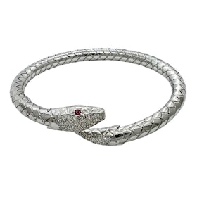 Armring Snake Rhodinerat Silver