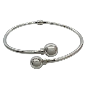 Armring Double Balls Rhodinerat Silver