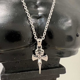 Halsband Dolk Skull Stål