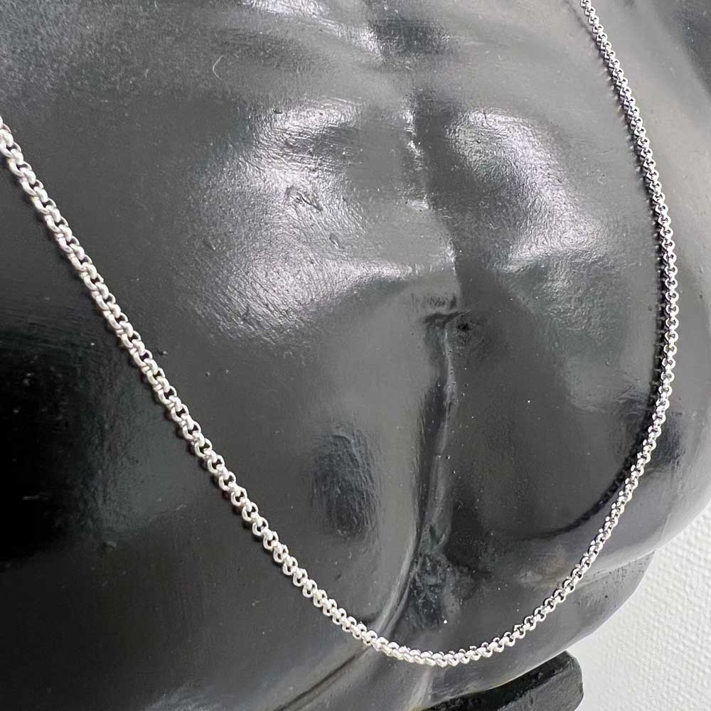 Stilren halskedja Ärtlänk i återvunnet rostfritt stål från catwalksmycken