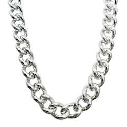 Halsband Ihålig Pansar Silver - 12,5 mm