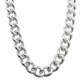 Halsband Ihålig Pansar Silver - 12,5 mm