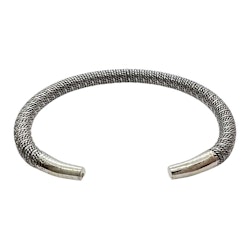 Armring Swirl Oxiderat Silver