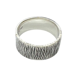 Ring Striped Oxiderat Silver