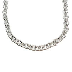 Ihåligt halsband ärtlänk i 925 silver - 9 mm