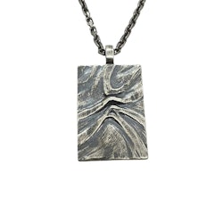 Hänge Wavy Oxiderat Silver