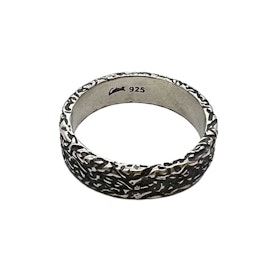 Ring Uneven Small Oxiderat Silver