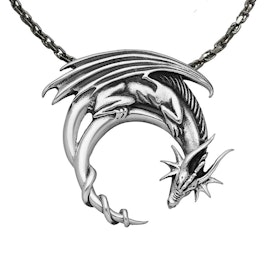 Hänge Dragon Oxiderat Silver