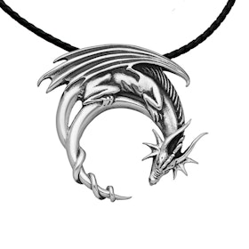 Hänge Dragon Oxiderat Silver
