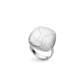 Ring Matte Pebble Rhodinerat Silver