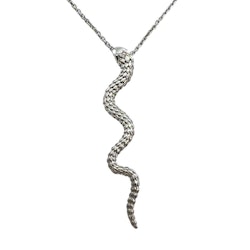 Halsband Snake Rhodinerat Silver