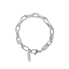 Armband Matte Rolo Rhodinerat Silver