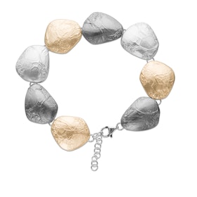 Armband Matte Pebble Tricolore Silver