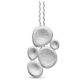 Hänge Stardust Pebble Rhodinerat Silver