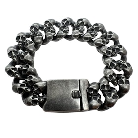 Armband Cool Skull Oxiderat Stål