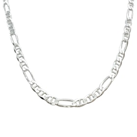 Figarolänk / Marinalänk Halsband Silver - 5,6 mm