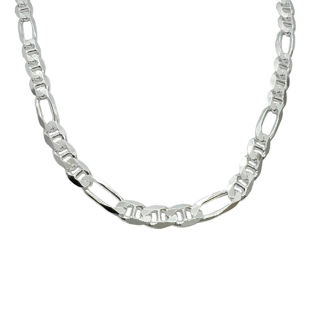 Figarolänk / Marinalänk Halsband Silver - 7,5 mm - Catwalk Jewellery