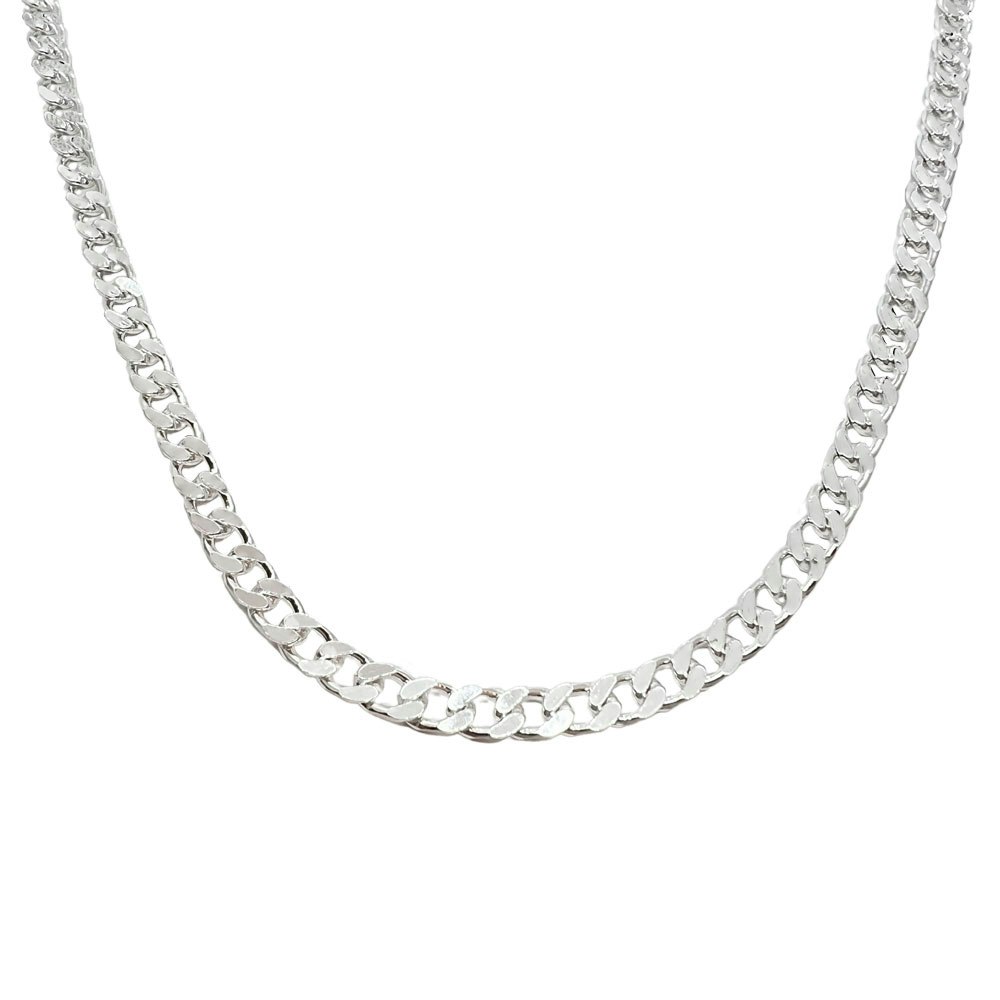 Pansarlänk Halsband Silver - 5 mm