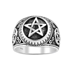 Ring Infinity Star Oxiderat Silver