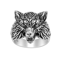 Ring Wolf Oxiderat Silver