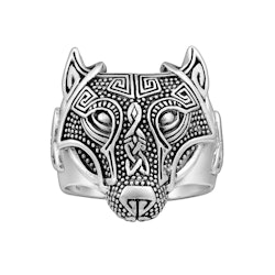 Ring Wolf Oxiderat Silver