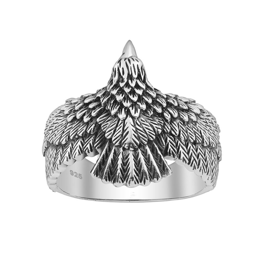 Ring Eagle Oxiderat Silver