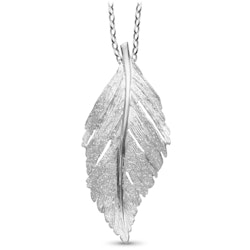 Hänge Stardust Leaf Rhodinerat Silver