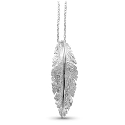 Hänge Stardust Leaf Rhodinerat Silver