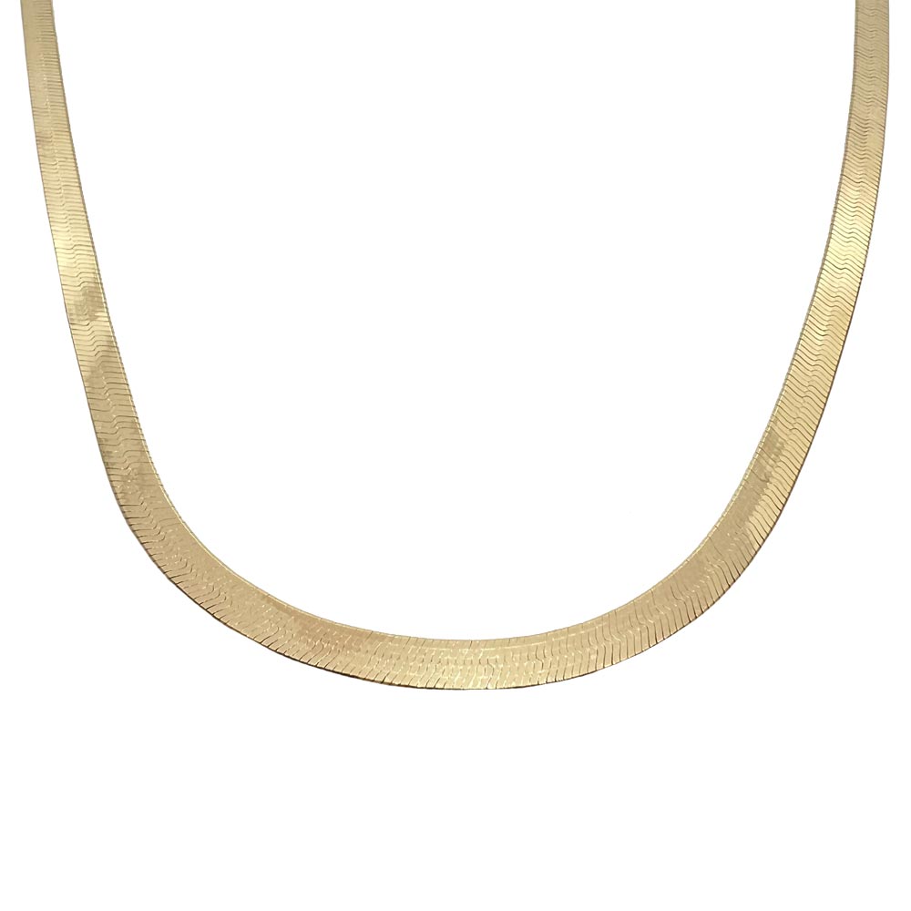 Halsband Herringbone Förgyllt Silver - 4,2 mm