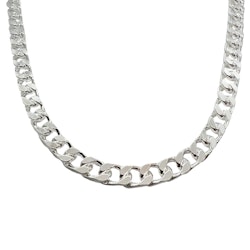 Pansarlänk Halsband Silver - 6,5 mm