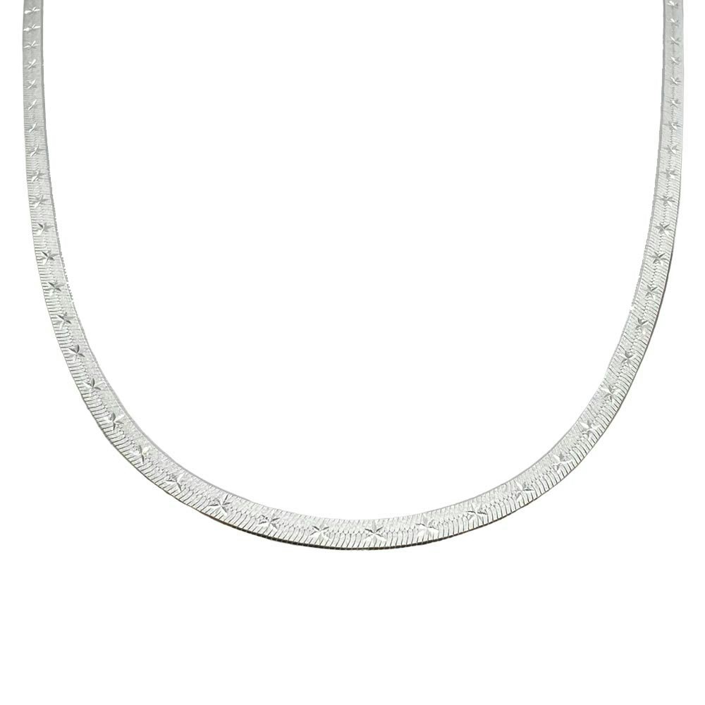 Halsband Herringbone Star Silver - 3,5 mm