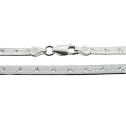 Halsband Herringbone Star Silver - 3,5 mm