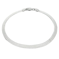 Armband Herringbone Sand Shimmer Silver - 3,5 mm