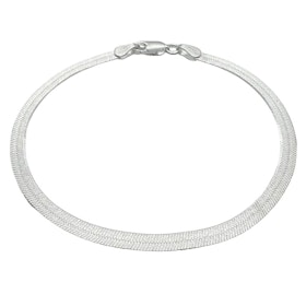 Armband Herringbone Sand Shimmer Silver - 3,5 mm