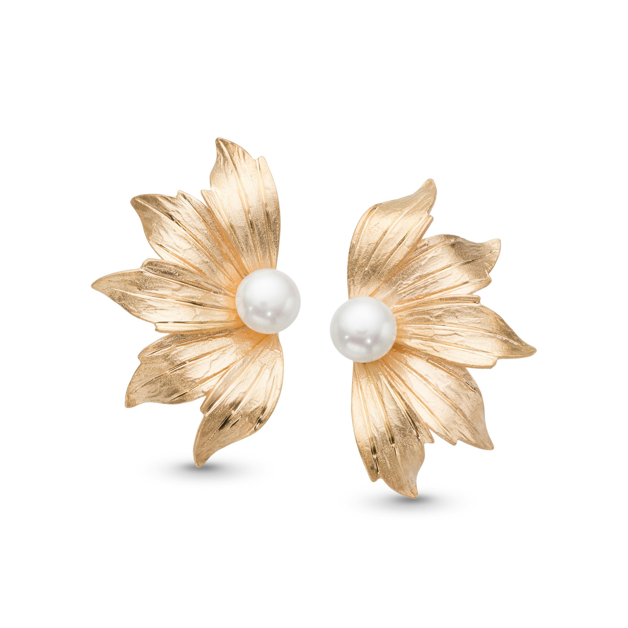 Örhängen Pearl Flower Förgyllt Silver - Catwalk Jewellery