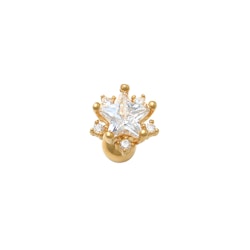 Guldpiercing Sparkling Star 18K