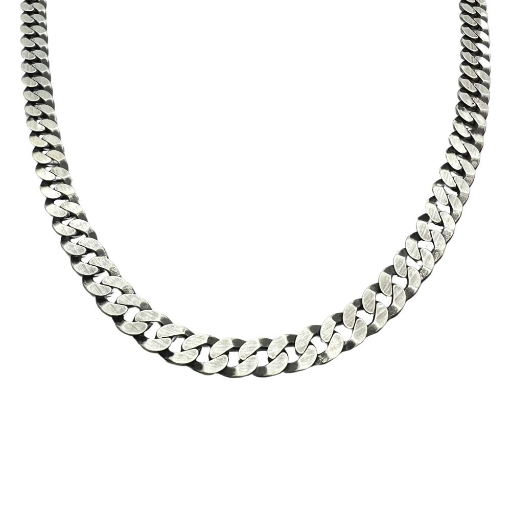 Pansarlänk Halsband Oxiderat Silver - 7 mm - Catwalk Jewellery