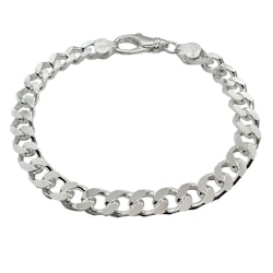 Pansarlänk Armband Silver - Slipad Fyra Sidor - 6,7 mm