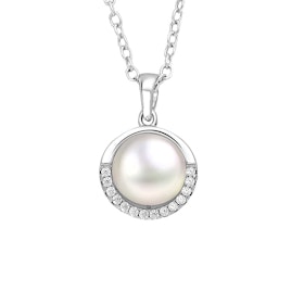 Halsband Sparkling Pearl Silver