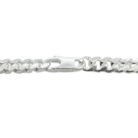 Pansarlänk Armband - Ovalslipad Silver - 5,8 mm