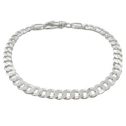 Pansarlänk Armband Silver - 5 mm