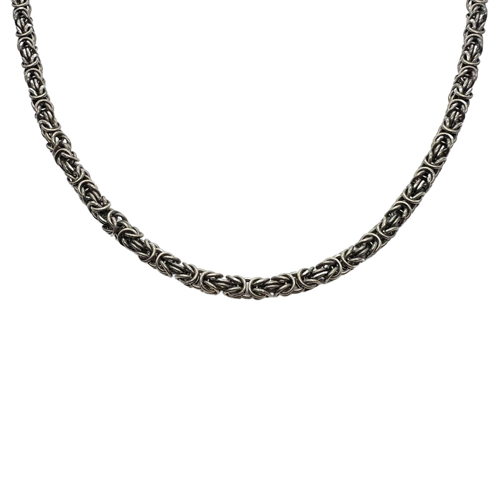 Stilren rund kejsarlänk i 925 oxiderat silver från Catwalk Jewellery