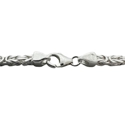 Massiv Fyrkantig Kejsarlänk Silver - Armband 3,5 mm
