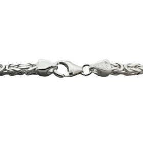 Massiv Fyrkantig Kejsarlänk Silver  - Halsband 3,5 mm