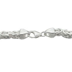 Massiv Fyrkantig Kejsarlänk Silver - Halsband 5 mm