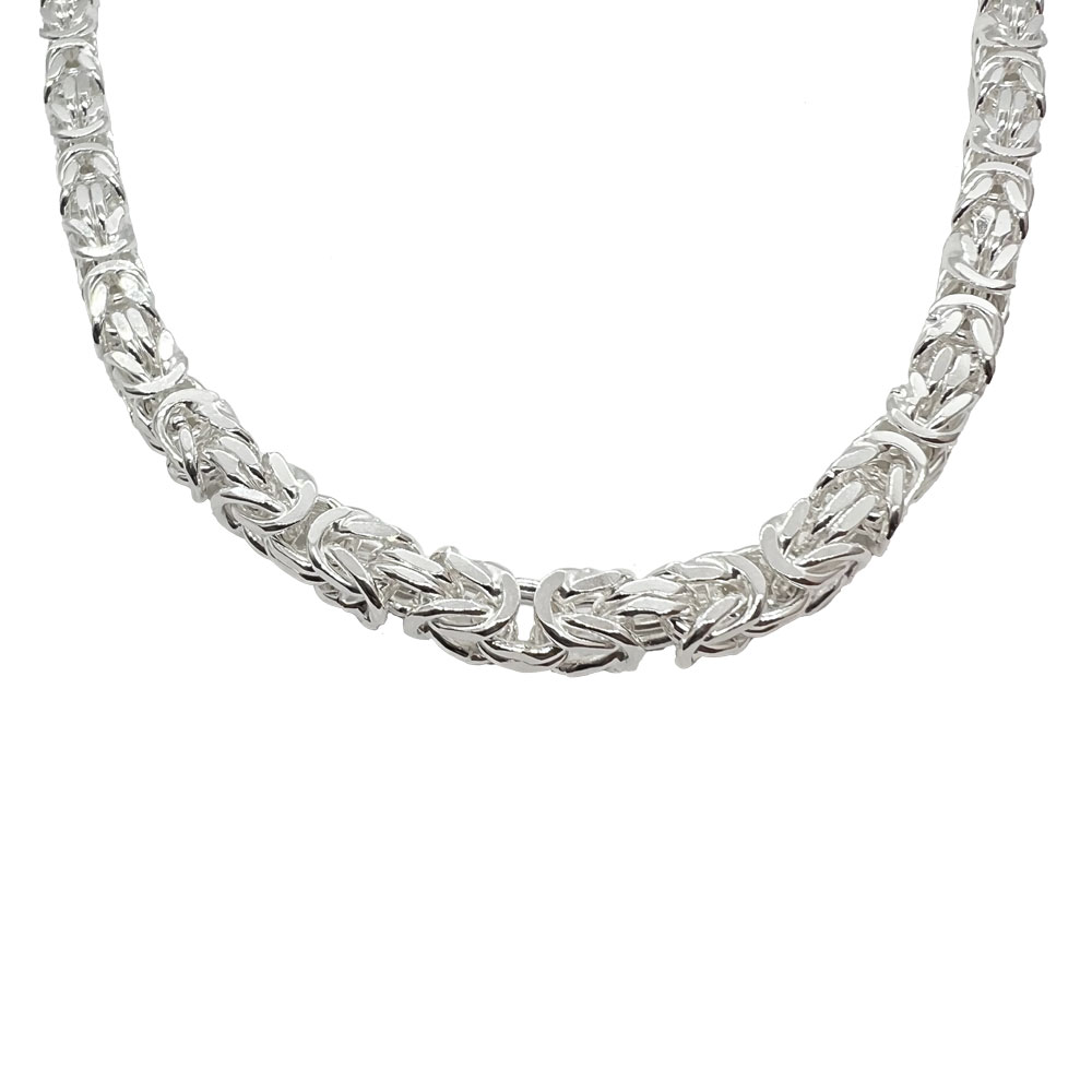 Stilren massiv fyrkantig kejsarlänk i återvunnet 925 silver från Catwalk Jewellery