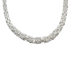 Massiv Fyrkantig Kejsarlänk Silver - Halsband 5 mm