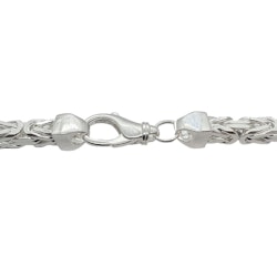 Massiv Fyrkantig Kejsarlänk Silver - Armband 6,5 mm