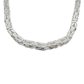 Massiv Fyrkantig Kejsarlänk Silver - Halsband 6,5 mm