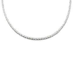 Massiv Rund Kejsarlänk Silver - Halsband 2 mm